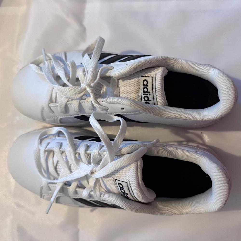 Adidas Classic White and Black Trainers